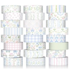 Gueevin 24 Rolls Floral Washi Tape Set 15 mm Watercolor Decorative Flower Was... picture