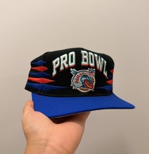 Vintage 1997 Pro Bowl Hawaii NFL Football Diamond Cut Logo Athletic Snapback Hat picture