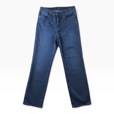 Quince Bella Stretch Straight Jeans Women 29 Blue Denim Organic Cotton 30 Inseam picture