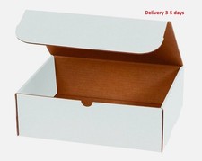 10x3x3 White Corrugated Shipping Mailers Packing Box Boxes Folding 50 picture