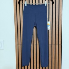 Vuori Women's AllTheFeels High Rise Ankle Leggings Blue Solid XS Yoga Logo picture