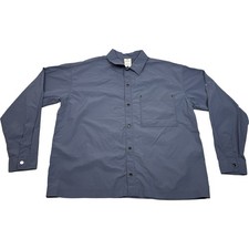 Nike Sportswear Tech Pack Mens Medium Woven L/S Snap Shirt DX0205-491 Blue picture