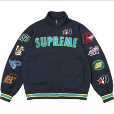 Supreme Mascots Zip Up Sweatshirt Navy Sz XL SS26 Collar Track Teams CFL NFL DS picture