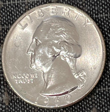 1960D Washington Quarter BU Brilliant Uncirculated 90% Silver 25C Denver US Coin picture