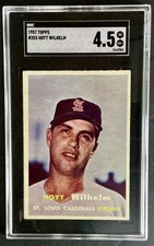 1957 Topps #203 Hoyt Wilhelm Cardinals HOF 4.5 picture