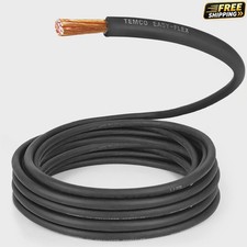TEMCo 2 AWG 50 Ft Black Flexible Copper USA Welding Cable Battery Wire - SALE picture