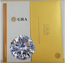 Loose Moissanite Real Gem Stone W. GRA Certificate 8mm 2ct VVS1 D Round picture