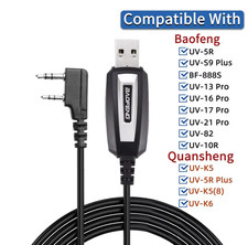 USB Programming Cable For Baofeng UV-5R/82/888S/UV-S9PLUS/UV-13/16/17/21 Pro picture