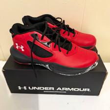 Under Armour Men's Red/Black Low Top Lace-Up Athletic Sneakers Solid Pattern picture