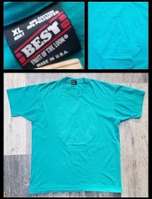 Vintage 90's Arizona Single-Stitch Fruit Of The Loom BEST T-Shirt~Turquoise~XL picture