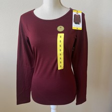 NWT  Women's Segments Merino Wool Long Sleeve Base Layer Top Tee Small Maroon  picture