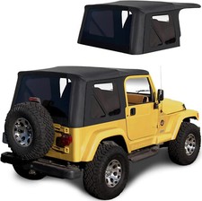 Jeep Wrangler TJ Soft Top Replacement, 1997-02, Tinted Windows, Black Sailcloth picture