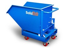 Self dumping forklift hopper/tipping skip MK287, 10 cu ft, dumpster with castors picture