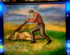 Quality original vintage art EXPRESSIONISM  PETER PASSUNTINO SGND FRMD picture