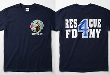 FDNY Rescue 4 Firefighter Rescue Graphic T Shirt picture