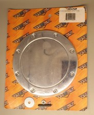 NOS TRENZ BILLET ALUMINUM GAS DOOR CAP OVERLAY 1480-F2P PLAIN POLISHED picture