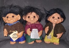 Vintage Thomas DAM FOREST TROLL DOLL Made In Denmark, Rare Trolls Trio picture