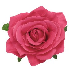 1 Pcs Rose Flower Hair Clips 4 Inch Flower Hair Pins Flower Brooch Rose Red picture