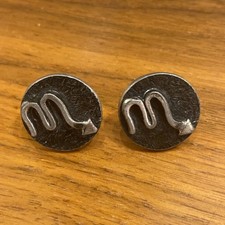 Rare Winifred Mason Chenet Silver Vodou Damballah Cufflinks Pair Pat Pend Signed picture