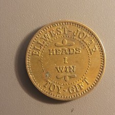 Vintage Elwest Jolar Amusement Center Token - Heads I Win Tails I lose picture