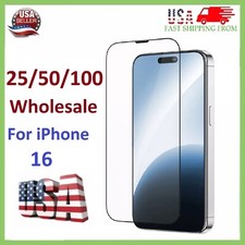 Wholesale Bulk Lot Tempered Glass Screen Protector For iPhone 13 14 15 16 17 Pro picture