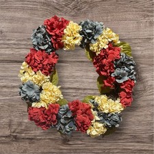 New: Pier 1 Imports Americana Floral Wreath USA  4th Of July Patriotic picture