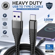 1PCS New Black USB C Type-C Data Cable Fast Charging Sync Charger 1M/3.28FT picture
