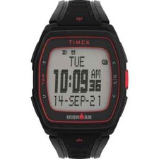 Timex IRONMAN® T300 Silicone Strap Watch - Black/Red TW5M47500 UPC 194366170740 picture