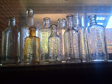 Vintage Antique Glass Medicine Bottles Lot Druggist, Extracts, 1890s-1920s picture