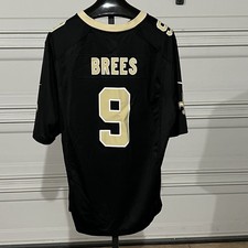 Nike On Field DREW BREES #9 New Orleans Saints Black NFL Jersey Men Size XXL picture