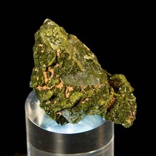 Premium 140g Turkish Epidote with Quartz Crystal Cluster Natural Mineral picture
