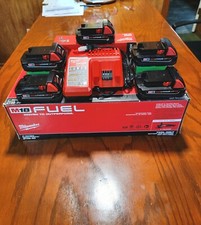 5X NEW 100% Guaranteed-Genuine Milwaukee M18 Batteries And New Charger. picture