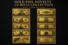 24K GOLD Foil Bill (Set Of 5 Bills) Gift Collectible Novelty Collection Note picture