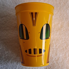 VINTAGE- 1991 Pizza Hut The Rocketeer Promo Yellow Plastic Cup.  picture
