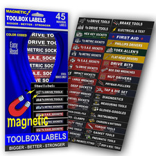 Magnetic Toolbox Labels for Tool Chest & Cabinets | Easy Read Organizer picture