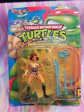 TMNT APRIL O'Neil THE NINJA NEWSCASTER FIGURE Playmates 1992 SEALED CIB CARDED picture