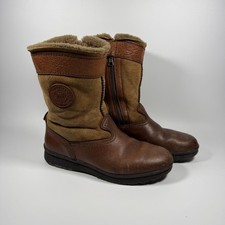 Vintage TECNICA Men's Sz 10 EU 44 Fur Leather Ski Boots Made in Italy EUC picture
