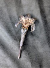 Vintage Hattie Carnegie Brooch Pin Lily Flower 19602 MidCentury Jewelry picture