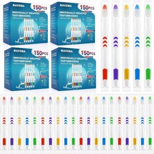 600 PCS Premium Toothbrushes Bulk, Individually Wrapped Toothbrushes, Disposable picture