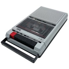Silver QFX RETRO-40 Shoebox Cassette Tape Recorder +AUX/USB +Built-In Mic picture