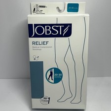 Jobst Relief 20-30 mmHg Medical Compression Stockings Small Beige Thigh High picture