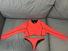 Abysse Neoprene Long Sleeve Bikini Wetsuit Set Pitaya Red Women's M (Fits Small) picture