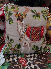 MacKenzie-Childs Santa's Reindeer Pillow picture