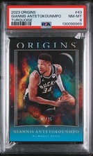 2023-24 PANINI ORIGINS TURQUOISE-#20/25 GIANNIS ANTETOKOUNMPO #43 PSA 8 LOW POP picture