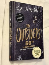 THE OUTSIDERS 50TH ANNIVERSARY EDITION BY S.E. HINTON SIGNED BOOK HARDCOVER picture