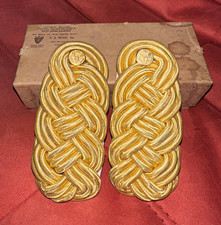 Vintage US Military Shoulder Boards/Epaulettes Pair w/ Eagle Buttons NS Meyer picture