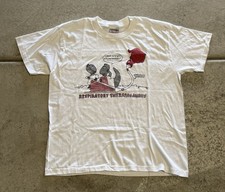 True Vintage 80’s Respiratory Therapasauras Funny Men’s Graphic White T-shirt L  picture