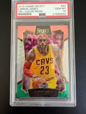 LeBron James Tri-Color Prizm 2015-16 Select SP#47 Cavaliers Lakers Sixers PSA 10 picture