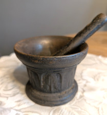 WI Barn Antique Vintage Cast Iron Mortar and Pedestal Apothecary Herb Crusher picture