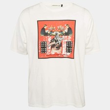 Undercover White Graphic Print Cotton Crew Neck TShirt ML picture